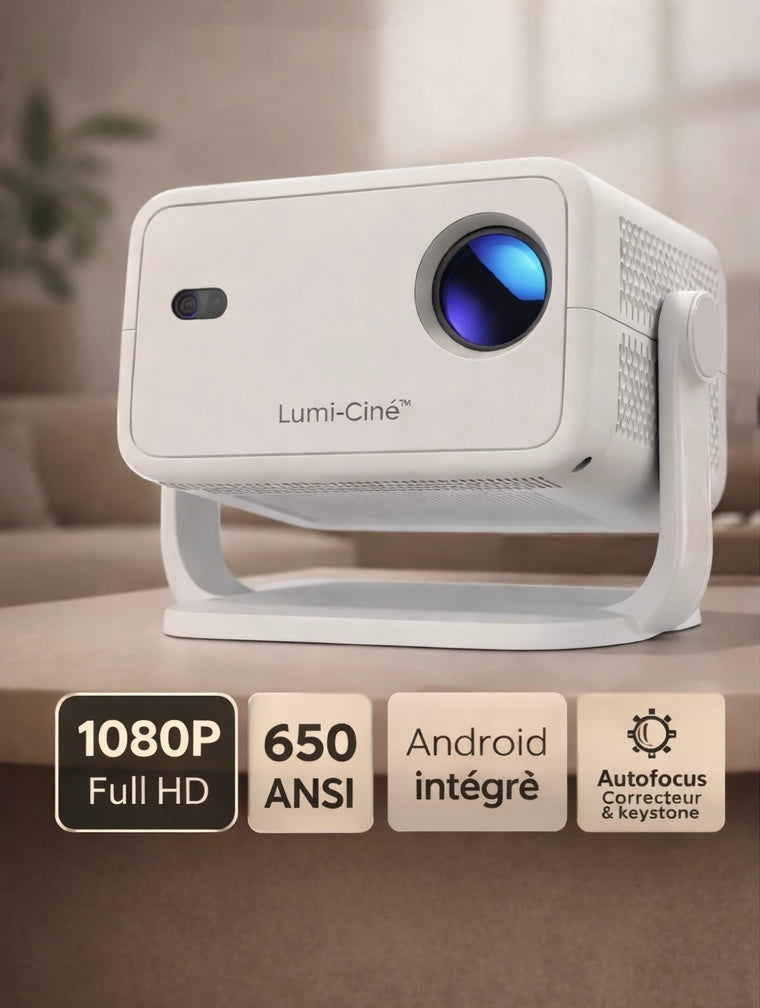Projecteur Full HD 1080P Android – Cinéma à domicile Lumi-Ciné™