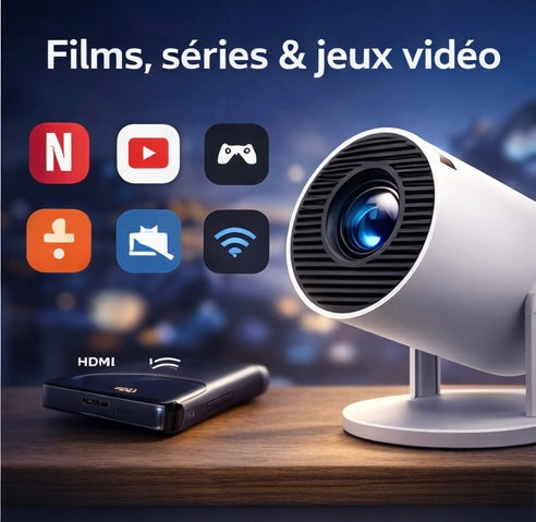 Mini Projecteur LED HD – Cinéma Maison Portable